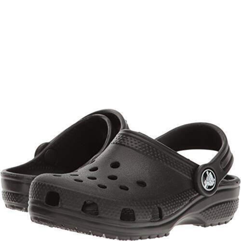 CROCS UNISEX-CHILD CLASSIC CLOGS, BLACK, 5 BIG KID